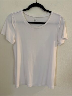 J. Crew White Short Sleeve Scoop Neck Tee